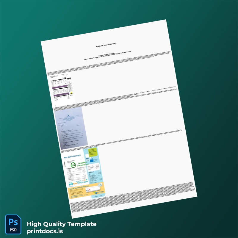 Kenya Kenya Power Editable Utility Bill Template in Word and PDF formats page 3