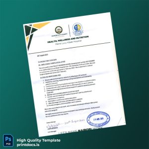 Printable Kenya Mama Lucy Kibaki Hospital Employment Verification Letter Template (Word & PDF) Image Preview - PrintDocs