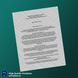 Printable Kuwait Ambassador Supermarket Employment Verification Letter Template (Word & PDF) Image Preview - PrintDocs