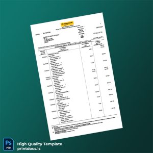 Malaysia Bank MBB Statement Template in Word and PDF formats