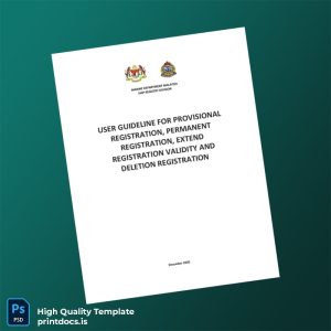 Printable Malaysia Marine Department User Guideline for Ship Registration Template (Word & PDF) Image Preview - PrintDocs