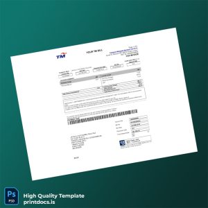 Malaysia Telekom Editable Utility Bill Template in Word and PDF formats