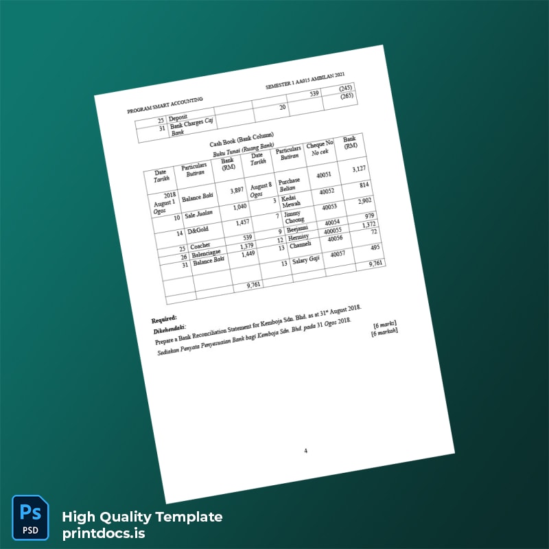 Malaysia Template in Word and PDF formats page 4