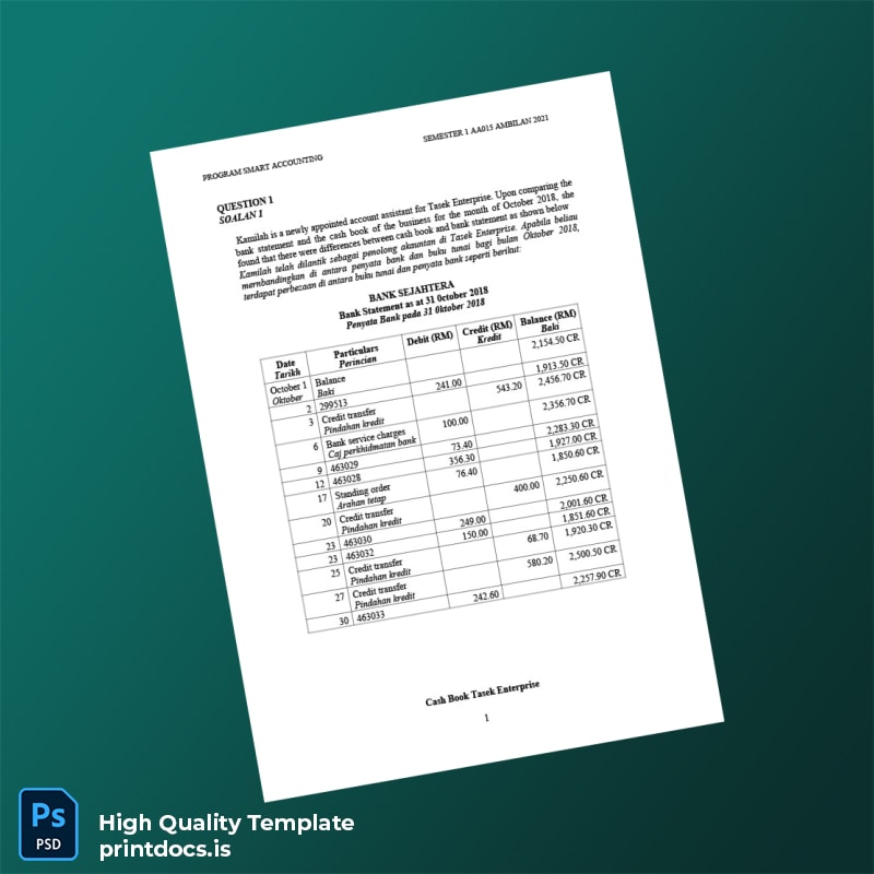 Malaysia Template in Word and PDF formats