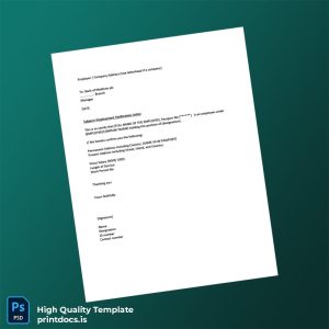Printable Maldives Employer Employment Verification Letter Template (Word & PDF) Image Preview - PrintDocs