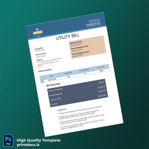 Mexico ABC Powers Inc Editable Electricity Bill Template in Word and PDF formats