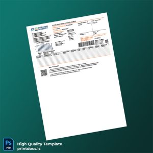 Moldova Premier Energy Editable Utility Bill Template in Word and PDF formats