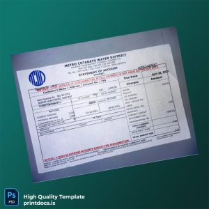 NATIONAL POWER CORPORATION Editable Utility Bill Template in Word and PDF formats