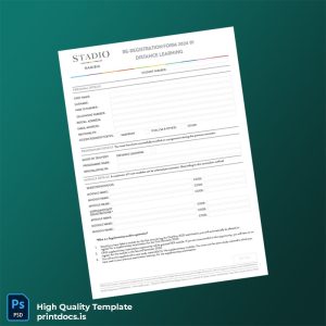 Printable Namibia STADIO Registration Form Template (Word & PDF) Image Preview - PrintDocs