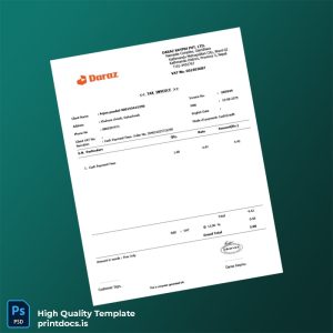 Nepal Daraz Kaymu Editable Utility Bill Template in Word and PDF formats