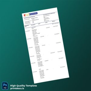 Nepal PTR Bank Statement Template in Word and PDF formats