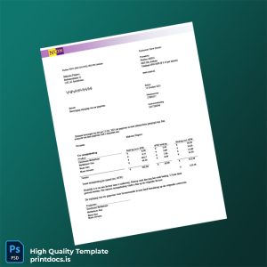 Netherlands Nuon Editable Utility Bill Template in Word and PDF formats