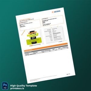 Nigeria Access Bank Statement Template in Word and PDF formats