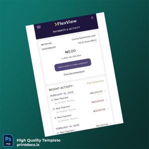 Nigeria County Apartments Editable Utility Bill Template in Word and PDF formats