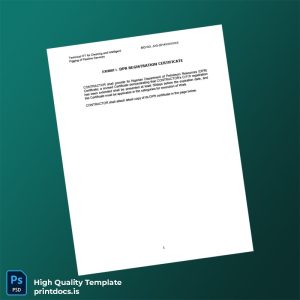 Printable Nigeria DPR Registration Certificate Template (Word & PDF) Image Preview - PrintDocs