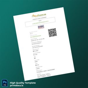 Nigeria EKEDC Editable Utility Bill Template in Word and PDF formats