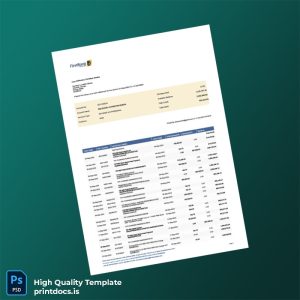 Nigeria FirstBank Statement Template in Word and PDF formats