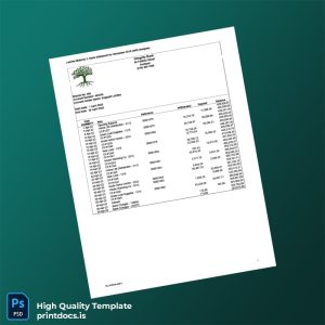 Nigeria Integrity Bank Bank Statement Template in Word and PDF formats