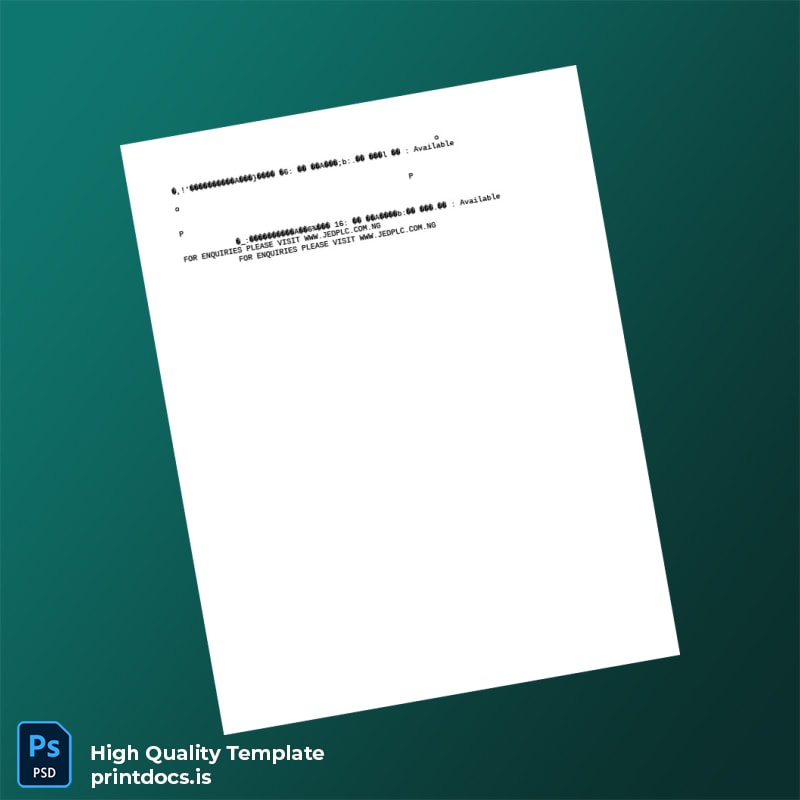 Nigeria Jos Electricity Distribution PLC Editable Utility Bill Template in Word and PDF formats page 3