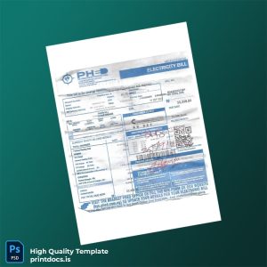 Nigeria PHED Editable Electricity Bill Template in Word and PDF formats