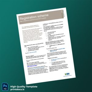 Printable Norway Police Registration Certificate Template (Word & PDF) Image Preview - PrintDocs