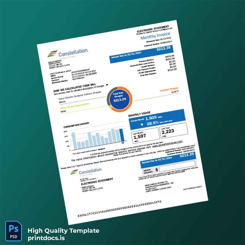 Not Specified Editable Bill Template in Word and PDF formats