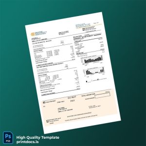 Orange Rockland Editable Utility Bill Template in Word and PDF formats
