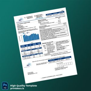PPL Electric Utilities Editable Electricity Bill Template in Word and PDF formats