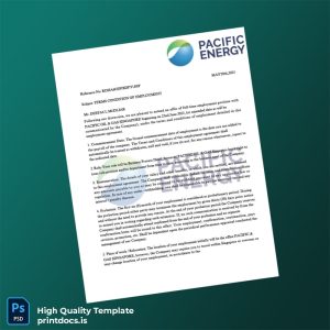 Printable Pacific Energy Employment Verification Letter Template (Word & PDF) Image Preview - PrintDocs