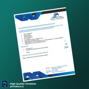 Printable Pakistan AOP Registration Certificate Template (Word & PDF) Image Preview - PrintDocs