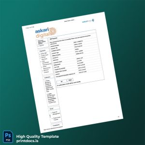 Pakistan Askari Bank Limited Editable Internet Bill Template in Word and PDF formats