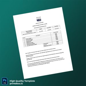 Pakistan Defence Housing Authority Lahore Editable Utility Bill Template in Word and PDF formats