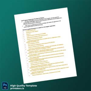 Printable Pakistan Federal Seed Certification and Registration Department Seed Company Registration Certificate Template in Word and PDF f Image Preview - PrintDocs