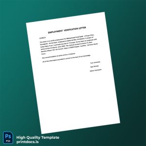 Printable Pakistan Jamia tul Hira Al Islamia Employment Verification Letter Template (Word & PDF) Image Preview - PrintDocs