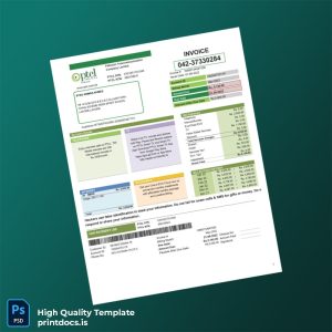 Pakistan PTCL Editable Utility Bill Template in Word and PDF formats