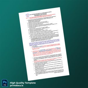 Printable Pakistan Registration Form for Grade 1 2026 1 Template (Word & PDF) Image Preview - PrintDocs