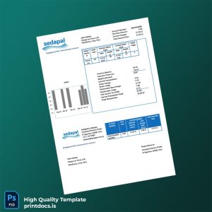 Peru Sedapal La Atarjea Editable Water Bill Template in Word and PDF formats