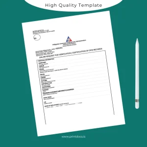 Printable Philippines POEA Employment Verification Letter Template (Word & PDF) Image Preview - PrintDocs