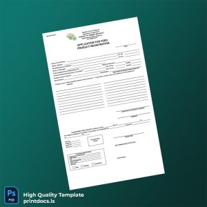 Printable Philippines Bureau of Animal Industry Certificate of Feed Product Registration Template (Word & PDF) Image Preview