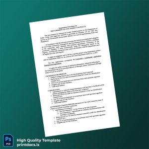 Printable Philippines DPWH Business Registration Certificate Template (Word & PDF) Image Preview - PrintDocs