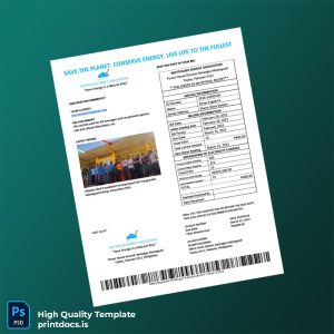 Philippines Maytegued Energy Association Editable Electricity Bill Template in Word and PDF formats