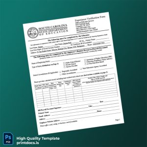 Printable Philippines Office of Educator Services Experience Verification Letter Template (Word & PDF) Image Preview - PrintDocs