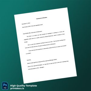 Printable Philippines Pamela Monteroso Employment Verification Letter Template (Word & PDF) Image Preview - PrintDocs