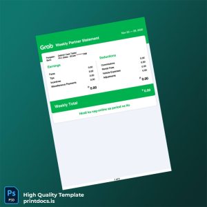 Philippines Weekly Partner Statement Template in Word and PDF formats