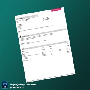 Poland Millenium Bank Statement Template in Word and PDF formats