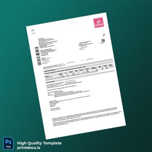 Poland TAURON Sprzeda Sp Z O O Editable Utility Bill Template in Word and PDF formats