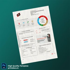 Portugal EDP Editable Utility Bill Template in Word and PDF formats
