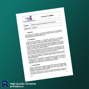 Printable Portugal International Shipping Register of Madeira Business Registration Certificate Template (Word & PDF) Image Preview - PrintDocs