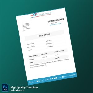 Qatar KAHRAMAA Editable Utility Bill Template in Word and PDF formats