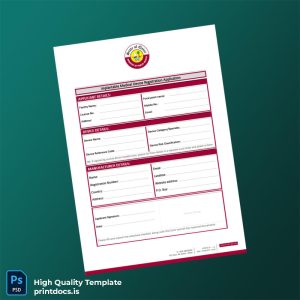 Printable Qatar Ministry of Public Health Implantable Medical Device Registration Application Form Template (Word & PDF) Image Preview - PrintDocs